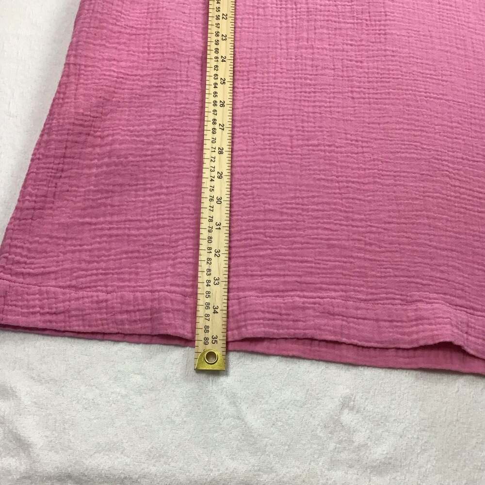 J.Crew Gauze Cotton Popover Dress Festive Pink Large Summer Beach - Picture 5 of 11